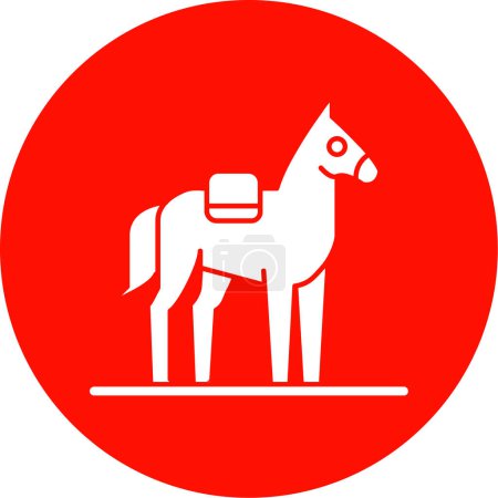 Illustration for Horse flat icon, vector illustration - Royalty Free Image