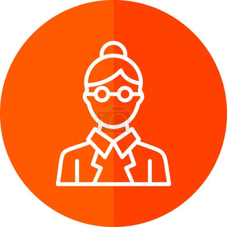 Illustration for Unique female teacher vector line icon - Royalty Free Image