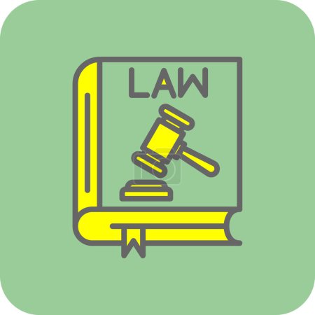 Téléchargez les illustrations : Law book icon, vector illustration simple design - en licence libre de droit