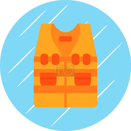 Bulletproof vest icon, vector illustration 