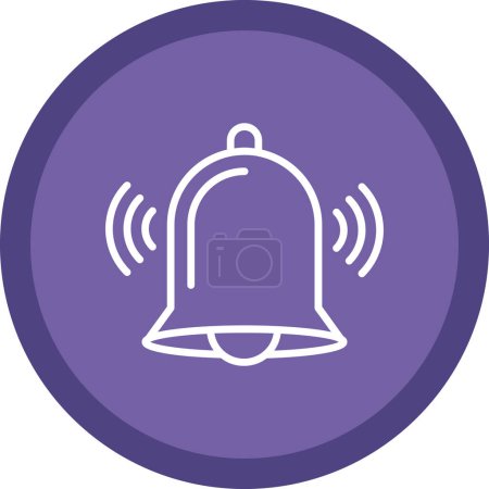 Illustration for Vector illustration of single isolated bell icon - Royalty Free Image
