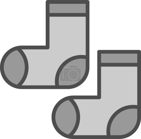 Illustration for Two socks flat icon, vector illustration - Royalty Free Image