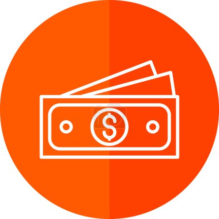 Ilustración de Icono de dinero para su diseño web y aplicación móvil, concepto de logotipo dólar - Imagen libre de derechos