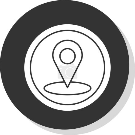 Illustration for Location pin icon, vector illustration simple design - Royalty Free Image