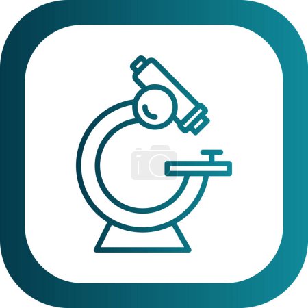 Téléchargez les illustrations : Icône de microscope, illustration vectorielle conception simple - en licence libre de droit