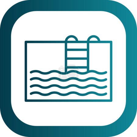 Illustration for Vector illustration of swimming pool icon - Royalty Free Image