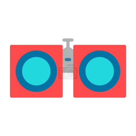 Ilustración de Binoculares icono vector ilustración diseño simple - Imagen libre de derechos