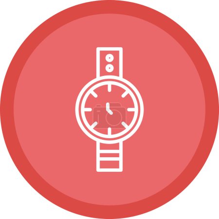 Téléchargez les illustrations : Illustration vectorielle de l'icône de la montre-bracelet - en licence libre de droit