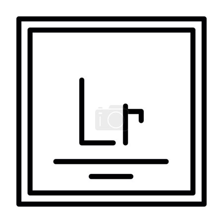 Téléchargez les illustrations : Illustration vectorielle de l'icône Lawrencium - en licence libre de droit