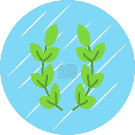 Illustration for Laurel wreath vector web icon - Royalty Free Image