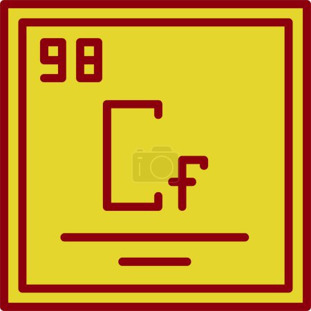 Illustration for Vector simple icon Californium - Royalty Free Image