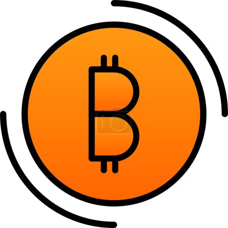 Téléchargez les illustrations : Bitcoin. icône web illustration simple - en licence libre de droit