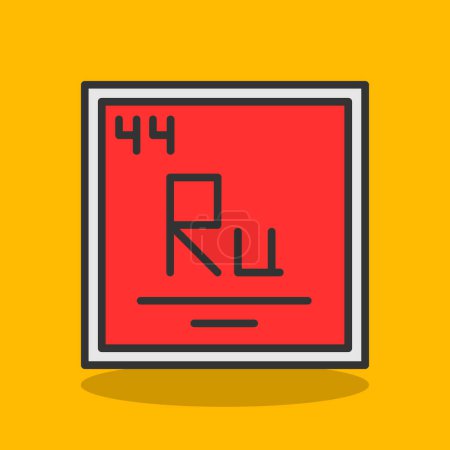 Illustration for Illustration icon of ruthenium - Royalty Free Image