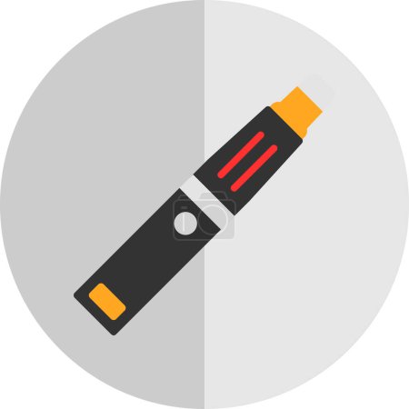 simple plano cigarrillo electrónico. icono web 
