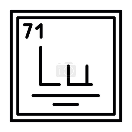 Téléchargez les illustrations : Illustration vectorielle de l'icône Lutétium - en licence libre de droit