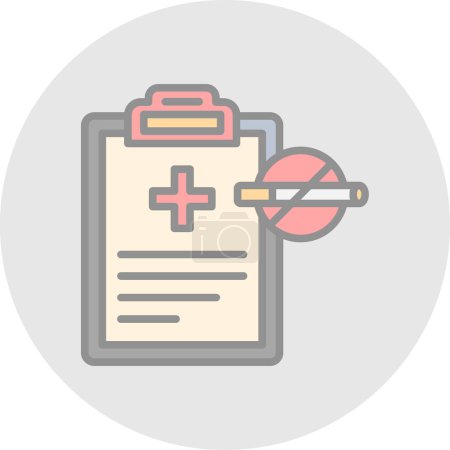 Téléchargez les illustrations : Illustration vectorielle icône rapport médical - en licence libre de droit