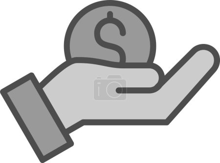 Ilustración de Monedas vector icono plano - Imagen libre de derechos