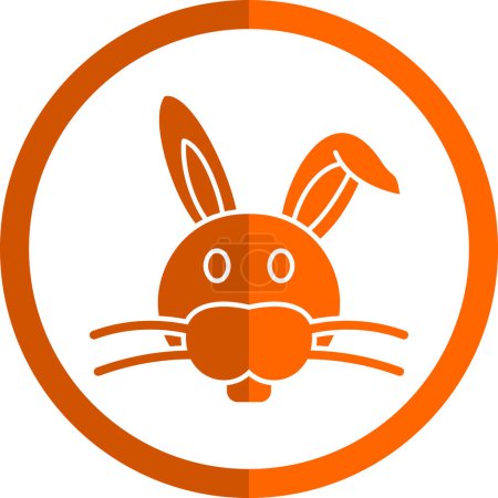 Illustration for Easter holiday rabbit icon - Royalty Free Image