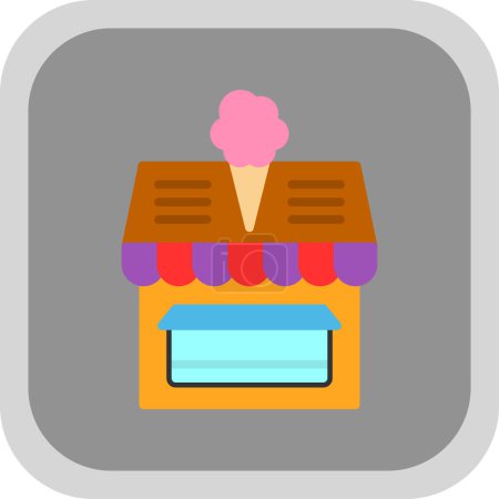 Photo for Ice cream shop icon, simple vector illustration design - Royalty Free Image