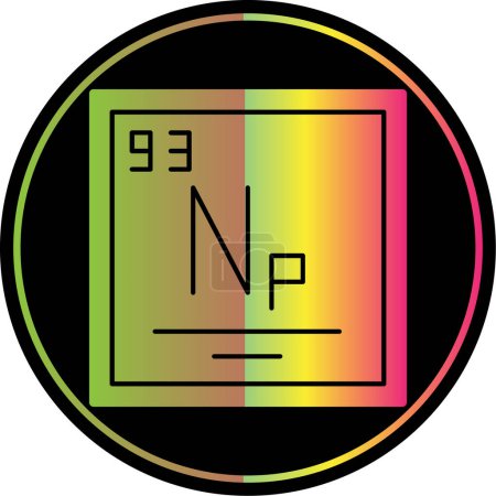 Ilustración de Neptunium icono vector ilustración - Imagen libre de derechos