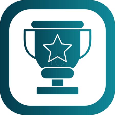 Illustration for Trophy cup line icon, vector illustration - Royalty Free Image
