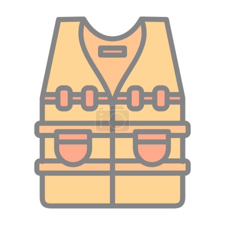 Illustration for Bulletproof vest icon, vector illustration - Royalty Free Image