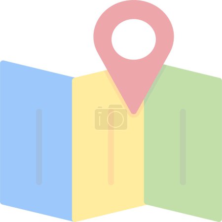 Illustration for Map pin location icon in flat style - Royalty Free Image