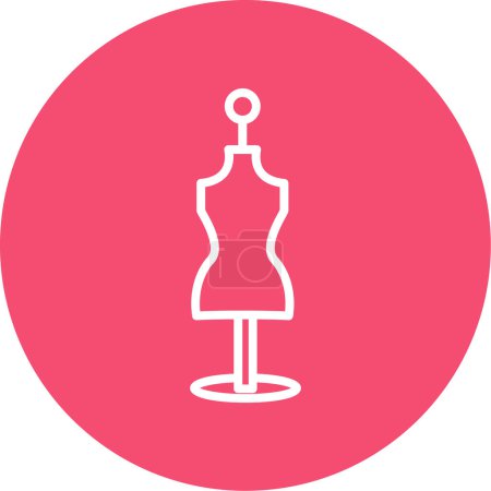 Illustration for Mannequin flat vector icon - Royalty Free Image