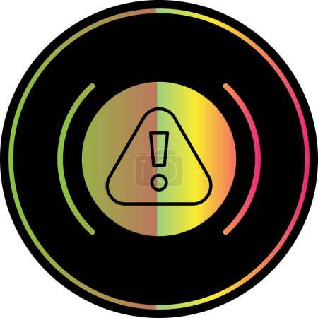 Ilustración de Señal de alerta de advertencia, icono de ilustración vectorial - Imagen libre de derechos
