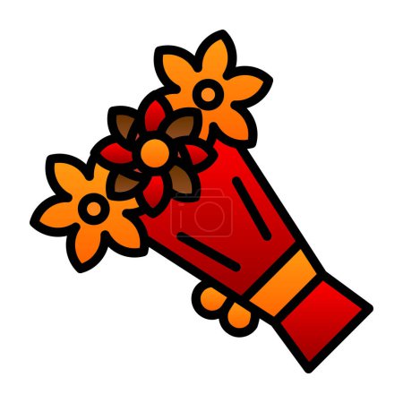 Illustration for Bouquet. web icon simple illustration - Royalty Free Image