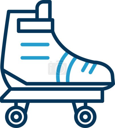 Téléchargez les illustrations : Illustration vectorielle d'icône de patin à roulettes - en licence libre de droit