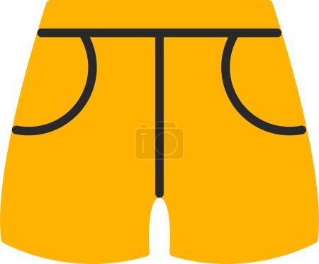 Ilustración de Icono de pantalones cortos, ilustración vectorial diseño simple aislado sobre fondo blanco - Imagen libre de derechos