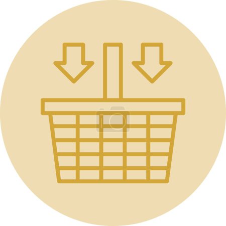 Illustration for Shopping basket icon, vector illustration - Royalty Free Image