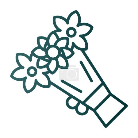 Ilustración de Bouquet. Icono web ilustración simple - Imagen libre de derechos