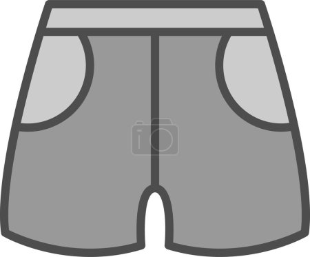 Foto de Icono de pantalones cortos, ilustración vectorial diseño simple aislado sobre fondo blanco - Imagen libre de derechos