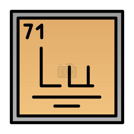 Illustration for Vector illustration of Lutetium icon - Royalty Free Image