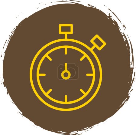 Téléchargez les illustrations : Icône du chronomètre remplie - style contour - en licence libre de droit