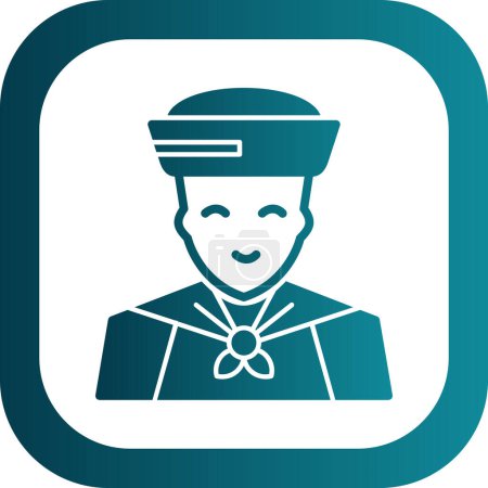 Illustration for Sailor. web icon simple illustration - Royalty Free Image