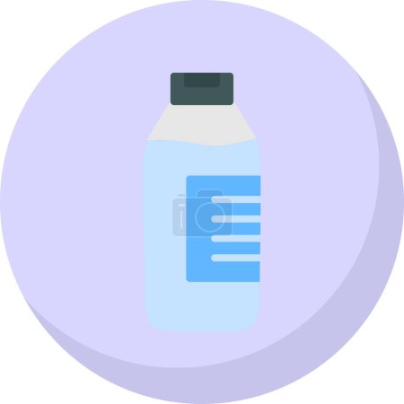 Téléchargez les illustrations : Illustration vectorielle, bouteille d'icône de lait - en licence libre de droit