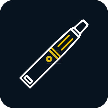simple plano icono de cigarrillo electrónico 