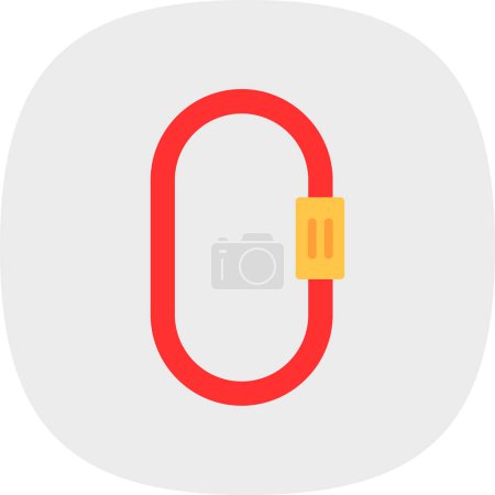 Illustration for Carabiner icon, vector illustration - Royalty Free Image