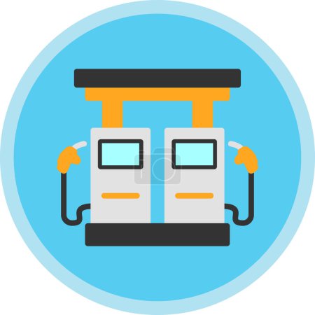 Illustration for Gas station icon vector illustration - Royalty Free Image