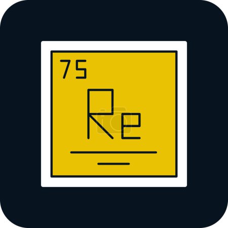 vector simple icon Rhenium