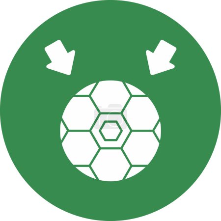 Illustration for Soccer ball icon, vector illustration simple design - Royalty Free Image