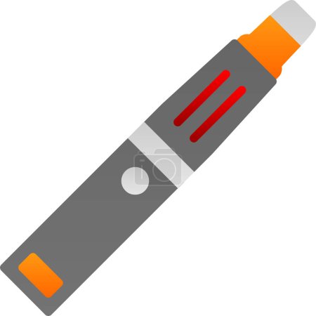 einfache flache elektronische Zigarette Symbol 