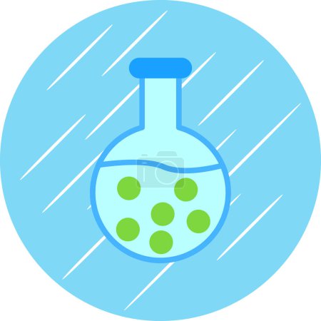 Téléchargez les illustrations : Icône de fiole chimique, illustration vectorielle - en licence libre de droit