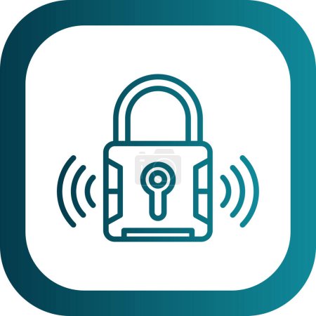 Illustration for Smart lock icon, vector illustration - Royalty Free Image