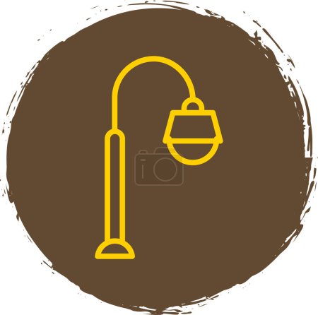 Ilustración de Vector ilustración del icono de la lámpara de calle - Imagen libre de derechos