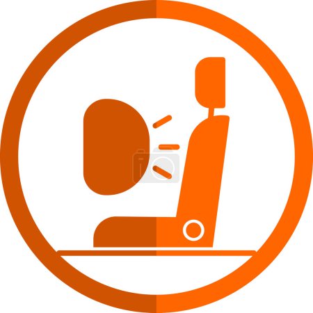 Illustration for Airbag chair icon in outline style - Royalty Free Image