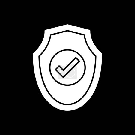Illustration for Shield with check mark icon, vector illustration - Royalty Free Image
